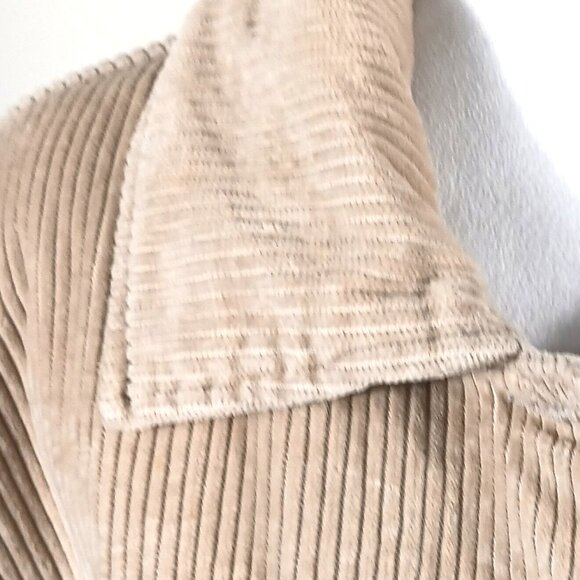 Blair, Medium, Creamy Tan Corduroy Chore Coat, Barn Coat, Sherpa Lined, Button - Picture 5 of 16